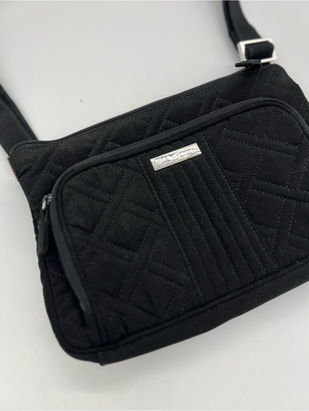 Vera Bradley Black Quilted Crossbody Shoulder Bag